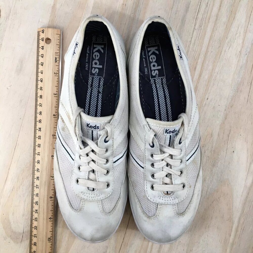 Keds Shoes Womens Lace Up Sneakers White Canvas Mesh Casual Comfort Low Top - Picture 4 of 6